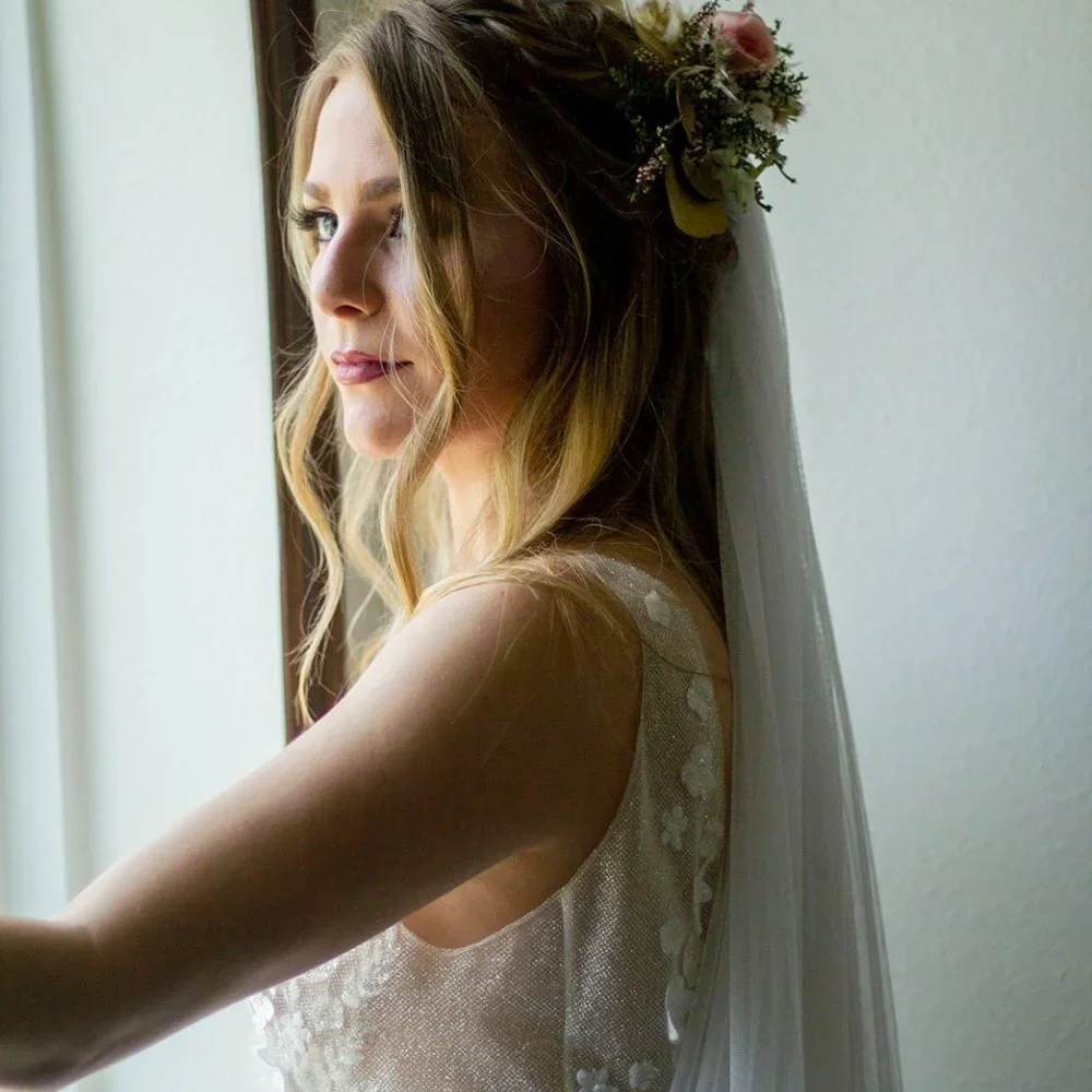 NEW Soft English Net Blush Wedding Veil Bride Bridal Blush Pink